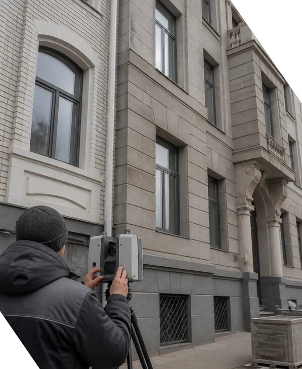 Лазерное сканирование фасадов зданий для обследования в Кулебаках